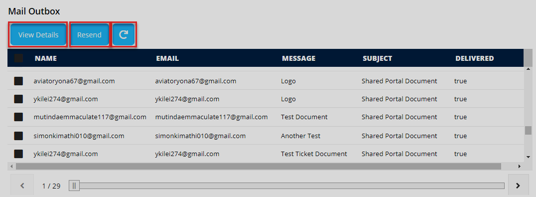 Portal landing page