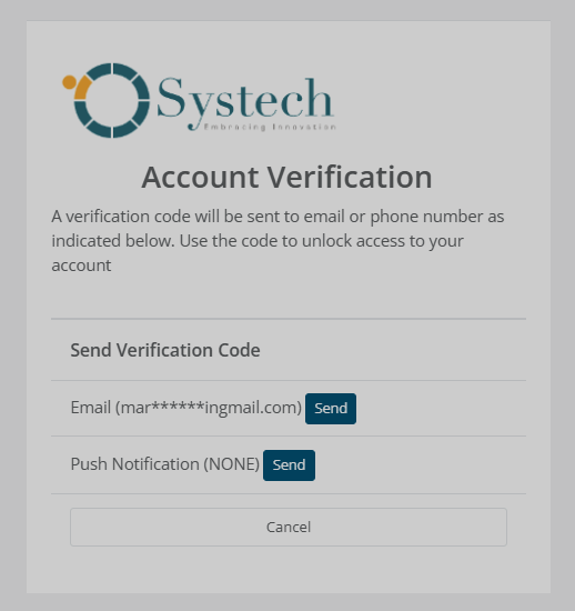 Portal landing page
