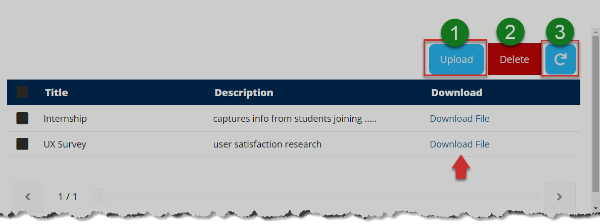 Portal landing page