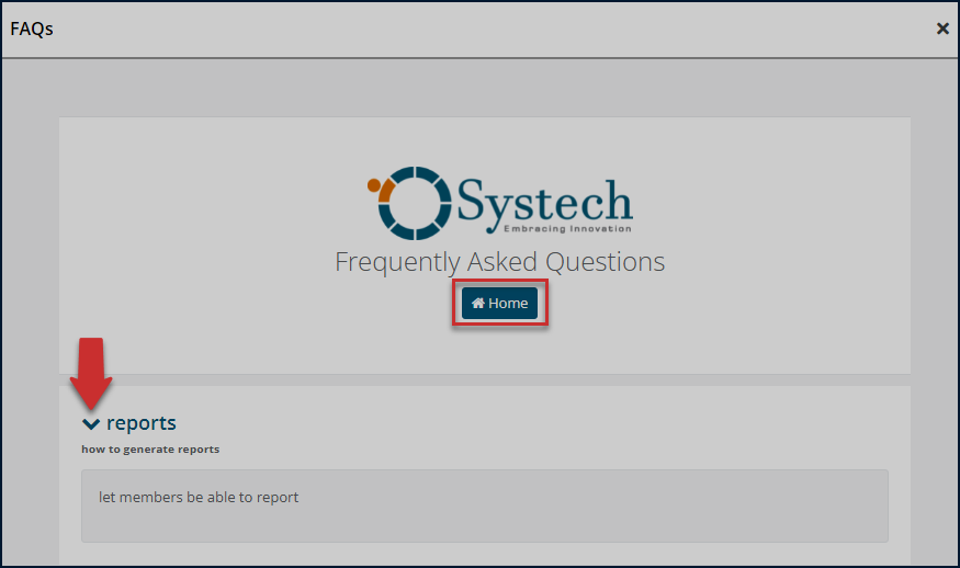 Portal landing page