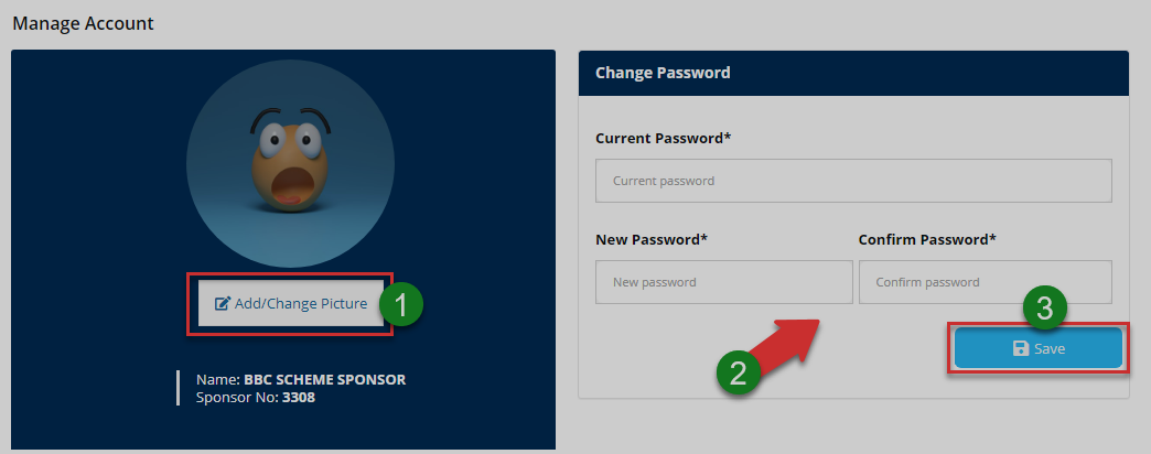 Portal landing page