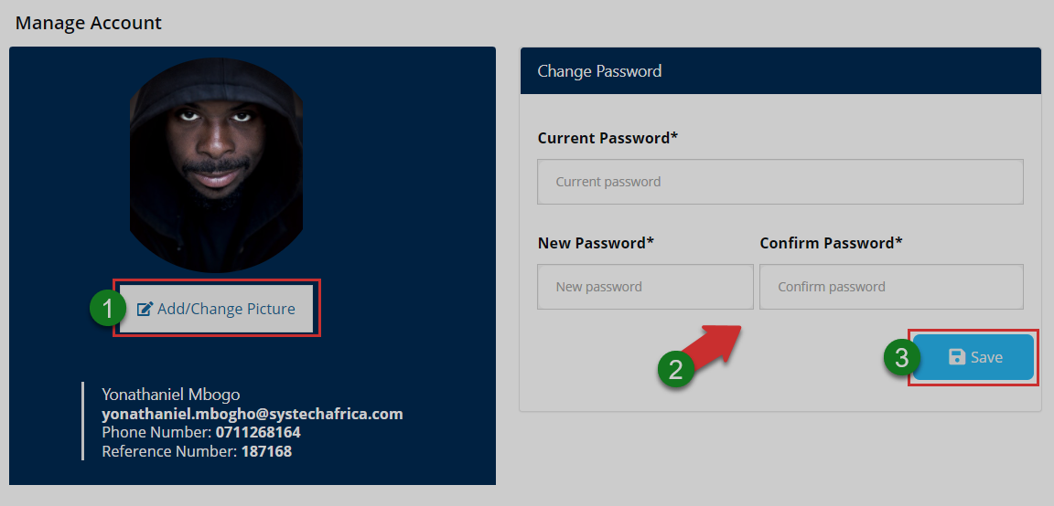 Portal landing page