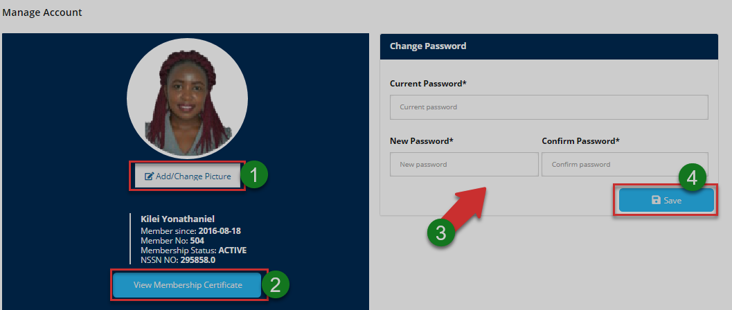 Portal landing page