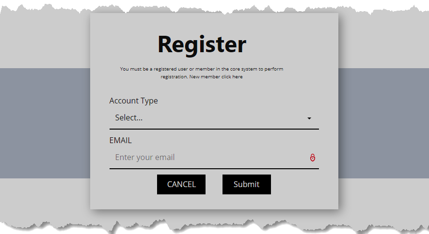 Portal landing page