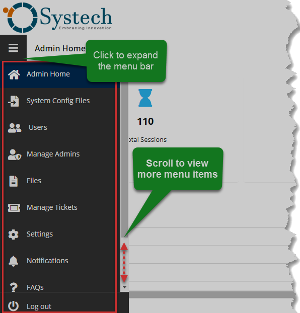 Portal landing page