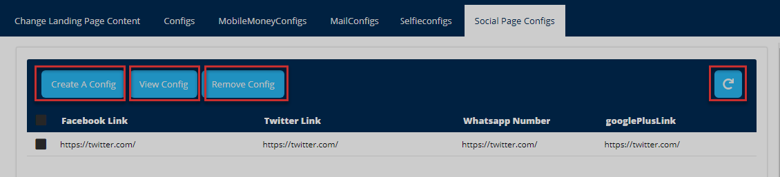 Portal landing page