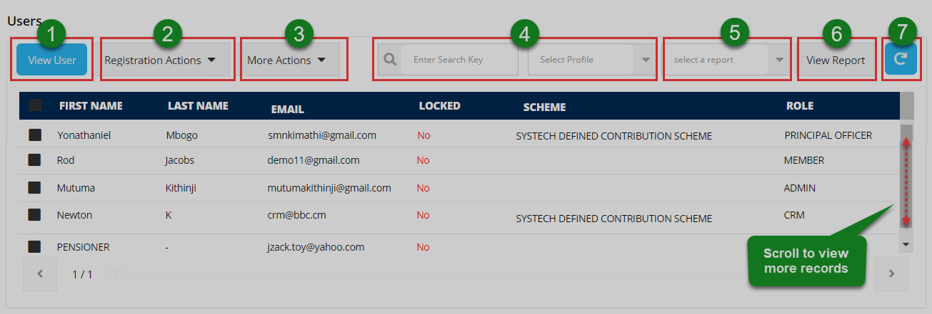 Portal landing page