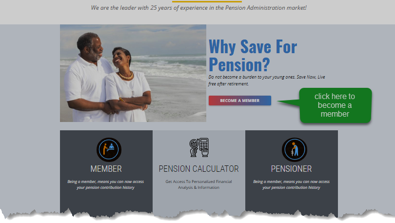 Portal landing page