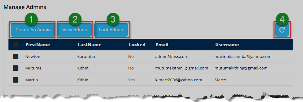 Portal landing page